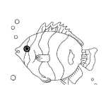 Dibujo para colorear Dibujo De Pez Globo Para Pintar Y Colorear