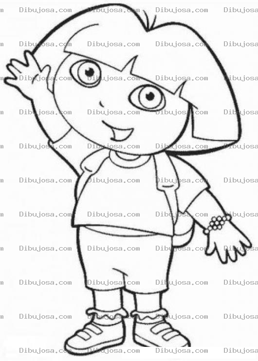 Dibujo para colorear Dibujo De Dora Exploradora Rubia Para Pintar Y Colorear