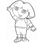 Dibujo para colorear Dibujo De Dora Exploradora Rubia Para Pintar Y Colorear