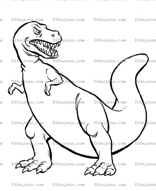 Dibujo para colorear Dibujo De Dinosaurio Enojado Para Pintar Y Colorear