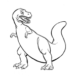 Dibujo para colorear Dibujo De Dinosaurio Enojado Para Pintar Y Colorear