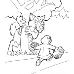 Dibujo para colorear Dibujo Del Lobo De Caperucitaroja Para Pintar Y Colorear
