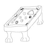 Dibujo para colorear Elmundodelbillar.com Dibujo De Una Mesa De Billar Para Pintar Y Colorear Mesas De Villar