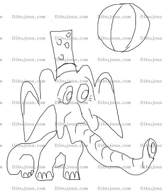 Dibujo para colorear Dibujo De Dumbo Viejito Para Colorear