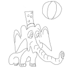 Dibujo para colorear Dibujo De Dumbo Viejito Para Colorear