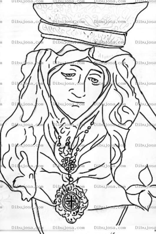 Dibujo para colorear Imagen De La Virgen Del Rosario De Murcia Para Pintar Y Colorear En Semana Santa