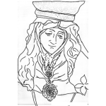 Dibujo para colorear Imagen De La Virgen Del Rosario De Murcia Para Pintar Y Colorear En Semana Santa