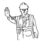 Dibujo para colorear Hombre Haciendo Signo De Stop Para Pintar Y Colorear