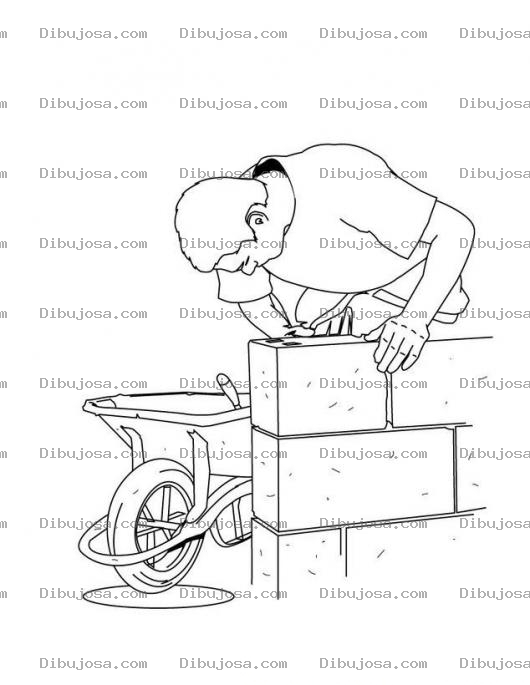 Dibujo para colorear Colorear Albanil