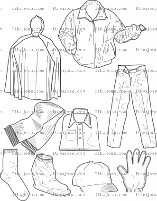 Dibujo para colorear Dibujo De Ropita Deportiva Ropa Para Exteriores Para Pintar Y Colorear