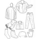 Dibujo para colorear Dibujo De Ropita Deportiva Ropa Para Exteriores Para Pintar Y Colorear