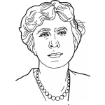 Dibujo para colorear Dibujo De Abuelita Con Collar De Perlas Para Pintar Y Colorear