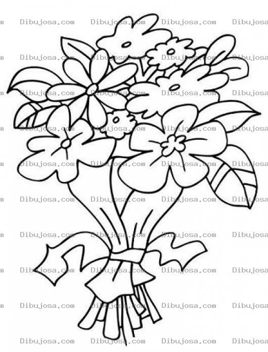 Dibujo para colorear Colorear Ramo de Flores