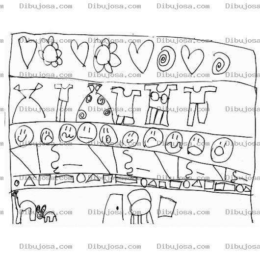 Dibujo para colorear Closet De Ninos Dibujo De Un Armario De Ropa Infantil Para Pintar Y Colorear