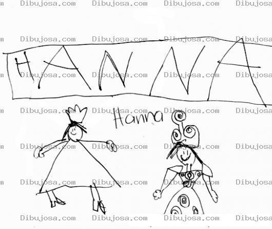 Dibujo para colorear Hanna Dibujo De La Reyna Hanna Para Pintar Y Colorear