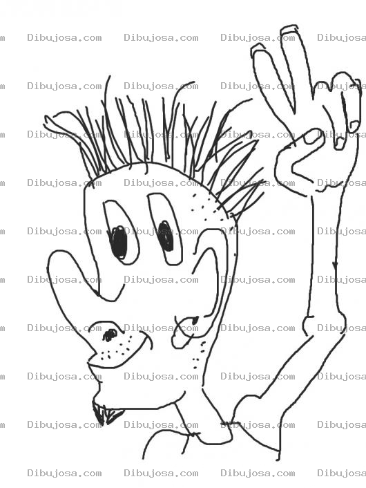 Dibujo para colorear Dibujo De Chico Punk Para Pintar Y Colorear Chavo Rockero
