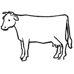 Dibujo para colorear Dibujo De Vaca Triste Porque La Van A Matar Para Pintar Y Colorear