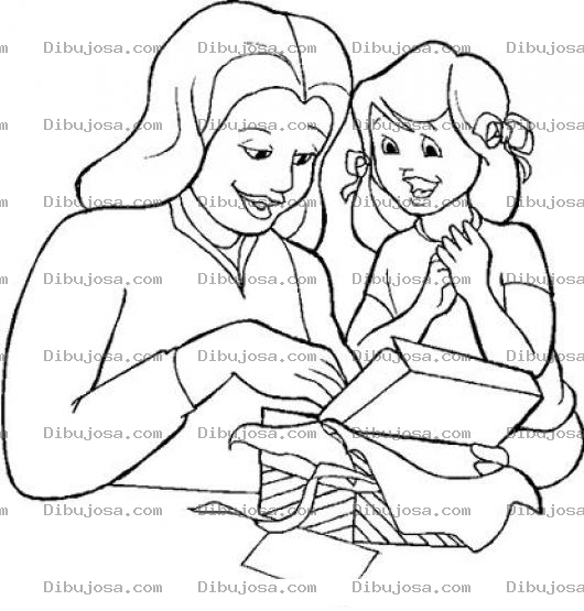 Dibujo para colorear Colorear Mama e Hija