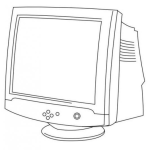 Dibujo para colorear Dibujo Del Monitor De La Computadora Para Pintar