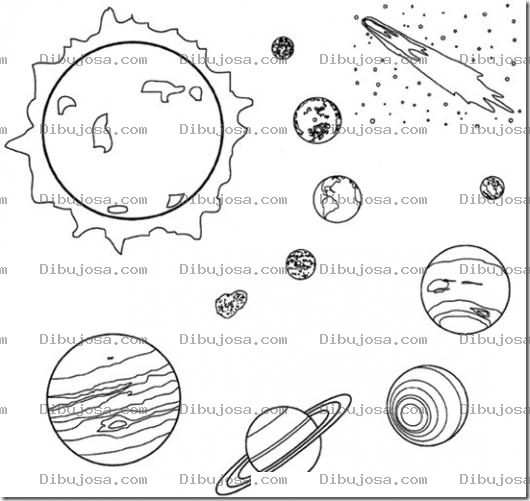 Dibujo para colorear Dibujo Del Sistema Solar Para Colorear