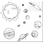 Dibujo para colorear Dibujo Del Sistema Solar Para Colorear