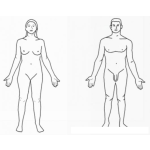 Dibujo para colorear Dibujo De La Figura Humana De Mujer Y De Hombre