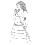 Dibujo para colorear Donde Estas Corazon Shakira Dibujo De Shakira Cantando Para Pintar Y Colorear A Shaquira