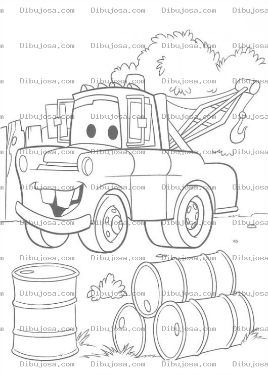 Dibujo para colorear La grua de cars