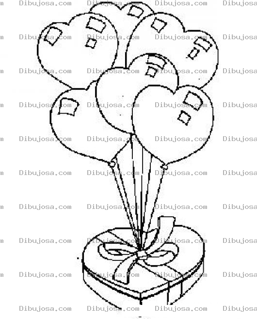 Dibujo para colorear Colorear Chocolates y Globos