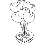 Dibujo para colorear Colorear Chocolates y Globos