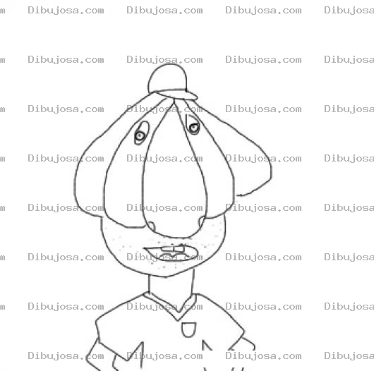 Dibujo para colorear Senor Con Cabeza De Ajo Para Pintar Y Colorear