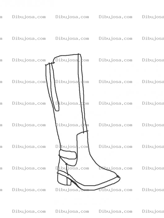 Dibujo para colorear Dibujo De Una Bota De Cuero Timberland Para Mujer