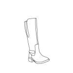 Dibujo para colorear Dibujo De Una Bota De Cuero Timberland Para Mujer