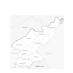 Dibujo para colorear Mapa De Corea Del Norte Para Pintar Y Colorear