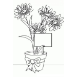 Dibujo para colorear Colorear Girasoles