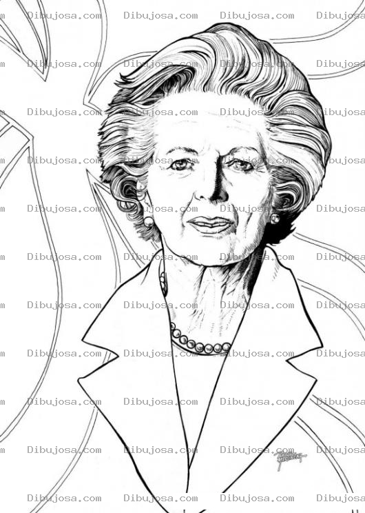 Dibujo para colorear Margaret Tacher La Dama De Hierro Para Pintar Y Colorear Dibujo De Margaret Thatcher