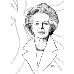 Dibujo para colorear Margaret Tacher La Dama De Hierro Para Pintar Y Colorear Dibujo De Margaret Thatcher