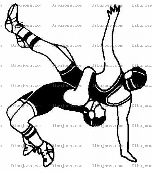Dibujo para colorear Dibujo De Una Lucha Grecoromana Para Pintar Y Colorear Peleadores Grecoromanos