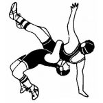 Dibujo para colorear Dibujo De Una Lucha Grecoromana Para Pintar Y Colorear Peleadores Grecoromanos