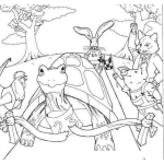 Dibujo para colorear La Tortuga Y La Liebre Dibujo De La Tortuga Ganandole A La Liebre Para Pintar Y Colorear A La Tortuga Llegando A La Meta