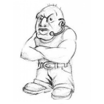 Dibujo para colorear Dibujo De Guardaespaldas Musculoso Y Feo Para Pintar Y Colorear