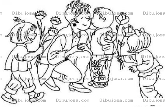 Dibujo para colorear Colorear dia de la madre