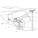 Dibujo para colorear Como Funciona Una Hidroelectrica Dibujo De Una Hidroelectrica Para Pintar Y Colorear