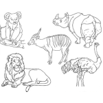 Dibujo para colorear Colorear Animales de la Selva
