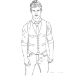 Dibujo para colorear Dibujo De Taylor Launter De Crepusculo Twilight Para Pintar Y Colorear