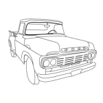 Dibujo para colorear Pickup Ford Viejo Para Pintar Y Colorear
