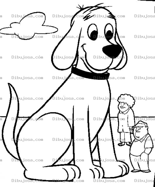 Dibujo para colorear Dibujo Del Perro Rojo Clifford Para Pintar Y Colorear