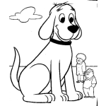 Dibujo para colorear Dibujo Del Perro Rojo Clifford Para Pintar Y Colorear