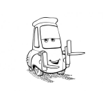 Dibujo para colorear Pintar el montacargas de cars