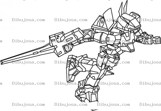 Dibujo para colorear Dibujo De Transformer Con Espada Para Colorear